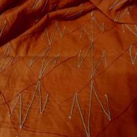 Coton fin ecrevisse coutures arlequin et fil de lin 2