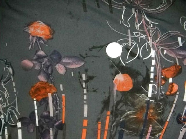 Coton fin gris bis orange motif vintage 3