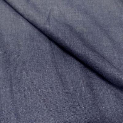 Coton fin gris bleu aspect chemise jean0
