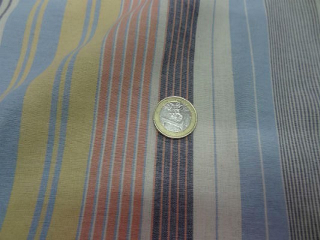 Coton fin imprime rayures multicouleur0 3