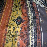 Coton fin motif frises liberty tons terre 1