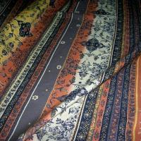 Coton fin motif frises liberty tons terre 2