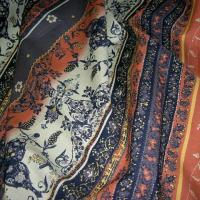 Coton fin motif frises liberty tons terre 3