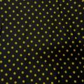 Coton fin noir imprime pois jaune 0 1