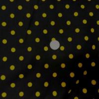 Coton fin noir imprime pois jaune 0 2 