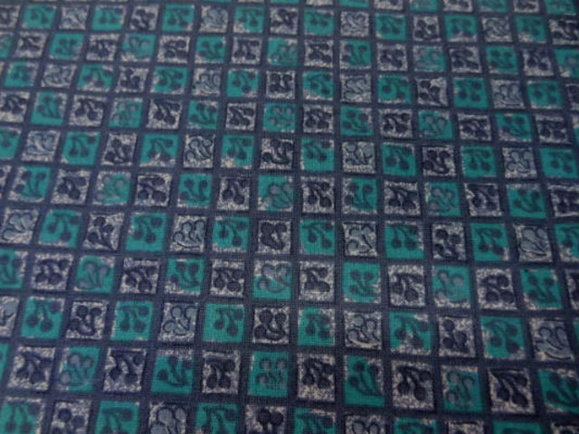 Coton fin petits carreaux cerises bleu vert 5