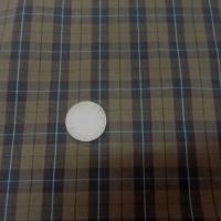 Coton fin taupe carreaux marron bleu2 1 