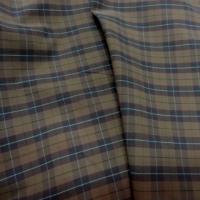 Coton fin taupe carreaux marron bleu2 2