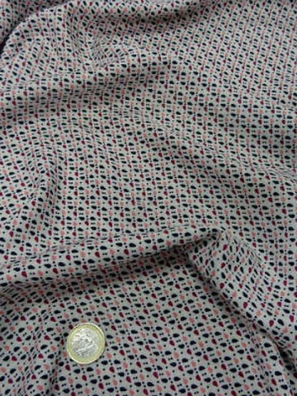 Coton fond blanc points et gouttes 4