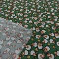 Coton imprime bonhomme de neige ton vert7
