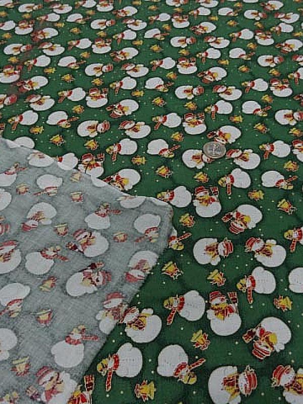 Coton fond vert motif 
