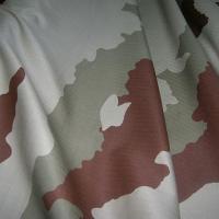 Coton imprime camouflage grands motifs kaki 3 