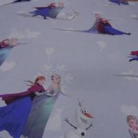 Coton imprime enfant bleu reine des neiges5