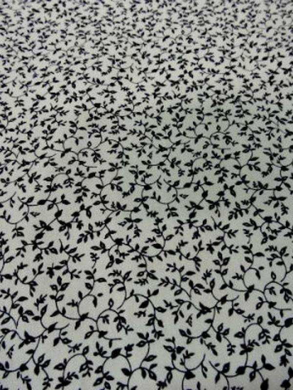 Coton imprime liberty blanc casse