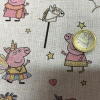Coton imprime peppa pig