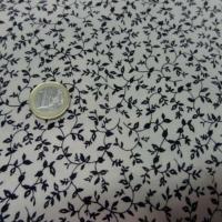 Coton imprime petit feuillage blanc casse2 3 