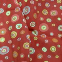 Coton rouge imprimé pois colorés 2