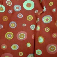 Coton rouge imprimé pois colorés 3
