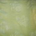 Coton jaune paille motif fleur gauffre
