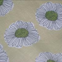 Coton jaune paille paquerettes coeur tilleul 4