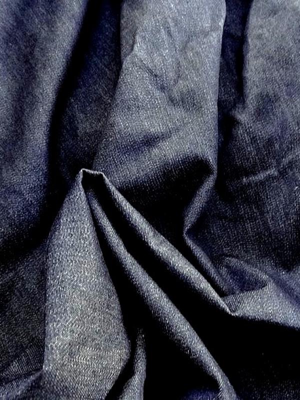 Coton jean fin chemise bleu stone 