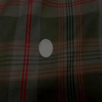 Coton kaki rouge imprime tartan 2 