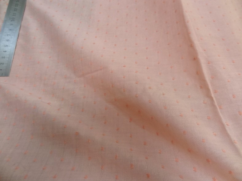 Coton leger plumetis rose saumone 2