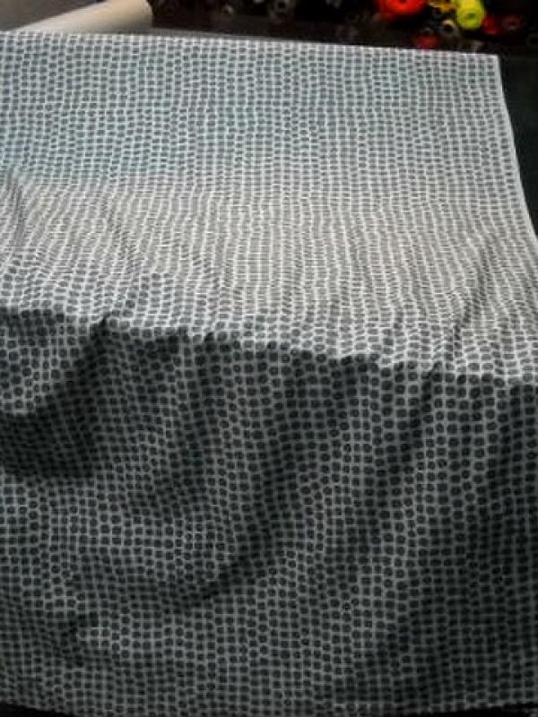 Coton leses noires bande blanche a pois gris 