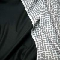 Coton leses noires bande blanche a pois gris 1