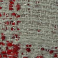 Coton lin melanges blanc casse et rouge type chanel 5 