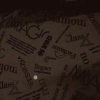 Coton lycra chocolat a motif floque noir 1