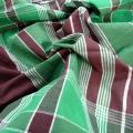 Coton madras teintes menthe et chocolat 1