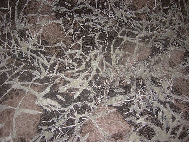 Coton marron delave devore dentelle effet fissure 1