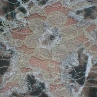 Coton marron delave devore dentelle effet fissure 3