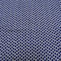 Coton melange blanc casse motif mini pommes bleu outremer 5 