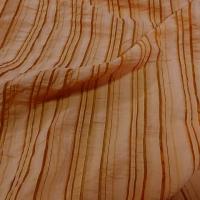 Coton melange mandarine devore raye 1