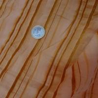 Coton melange mandarine devore raye 3