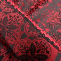 Coton motifs tisses noir fuchsia rouge a sequins 4 