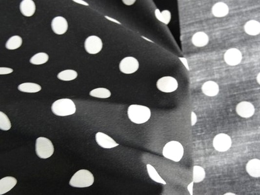 Coton noir pois blanc 3