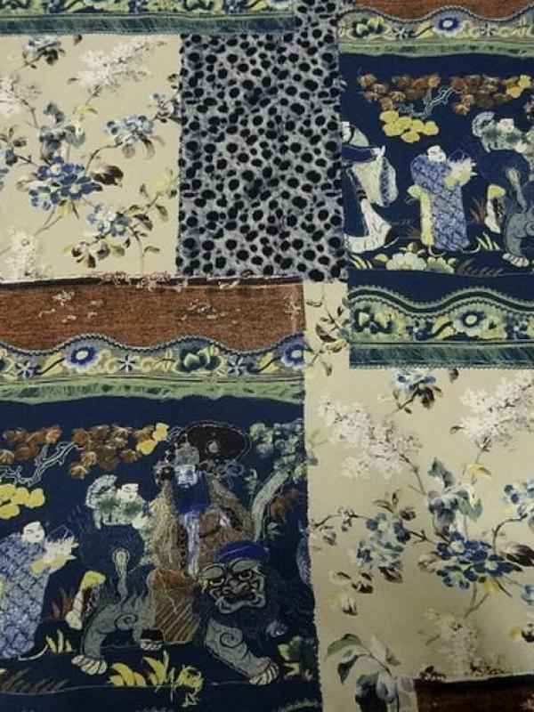 Coton patchwork japonais bleu 6 