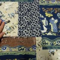 Coton patchwork japonais bleu 7 