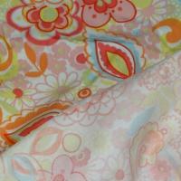 Coton percale imprimé fleurs stylisées 2