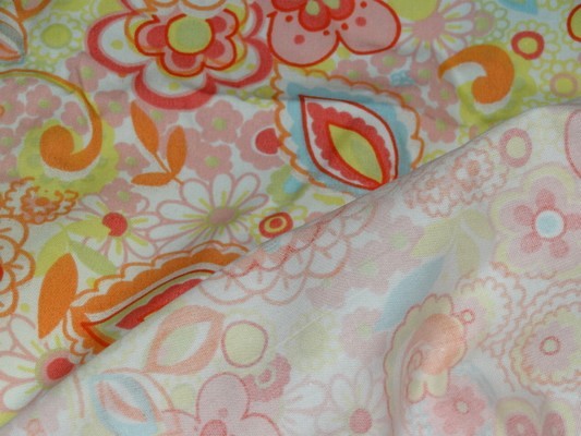 Coton percale imprimé fleurs stylisées 2