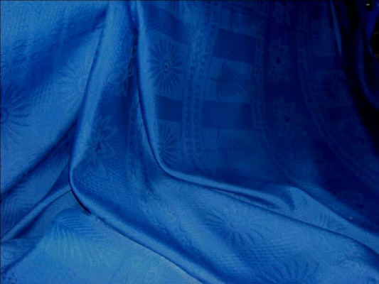 Coton pique bleu roi 2