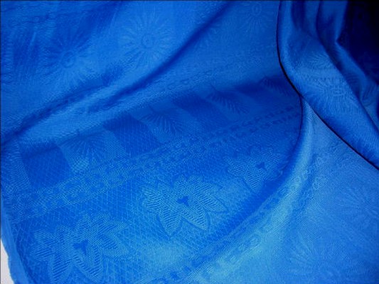 Coton pique bleu roi 3