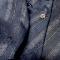 Coton polyester raye bleu gris fondu 2