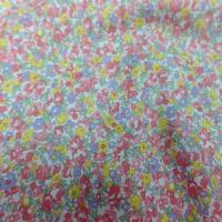 tissu coton popeline blanche imprimé style liberty petite fleurs rose,jaune,bleu