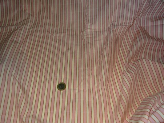 Coton rayé rose-blanc 1