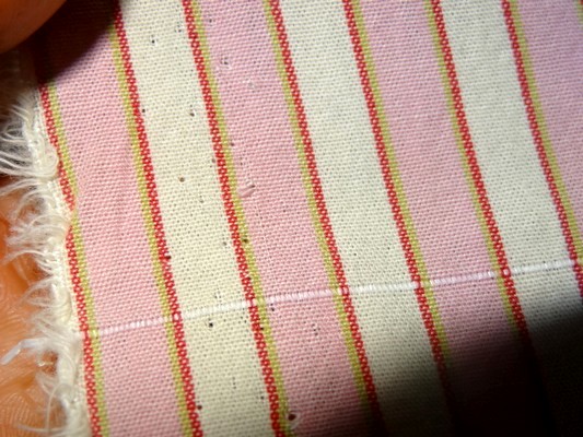 Coton rayé rose-blanc 2