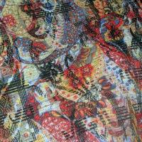 Coton reversible cachemire noir blanc et couleur 4 